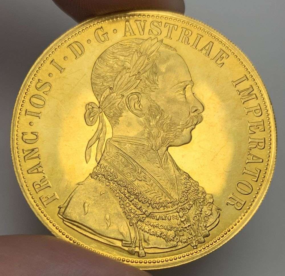 Last Minute! 1915 Austrian Gold 4 Ducat 0.4438 ozt AGW: Winner shall receive the exact coin shown here. (MR/UBOF)