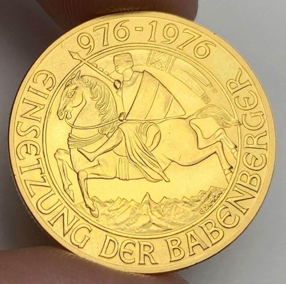 Last Minute! 1976 Austria Gold 1,000 Schilling 0.3906 ozt AGW: Winner shall receive the exact coin shown here. (MR/LILT)