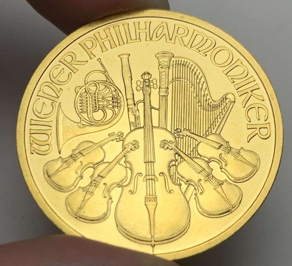 Last Minute Gold! 1997 Austrian Philharmonic 1 ozt .9999 Gold: Winner shall receive the exact coin shown here. (MR/PPBB)