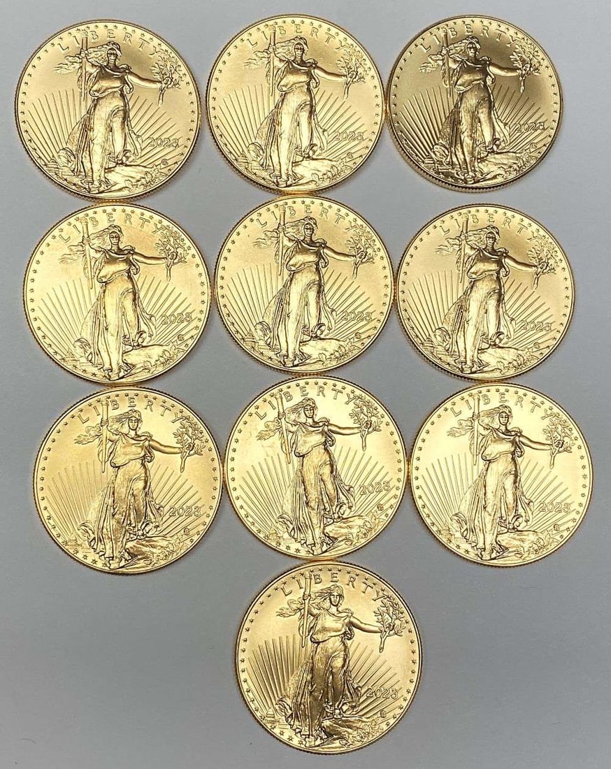Last Minute! (10) 2023 American $50 Gold Eagle 1 ozt (1 of 6)