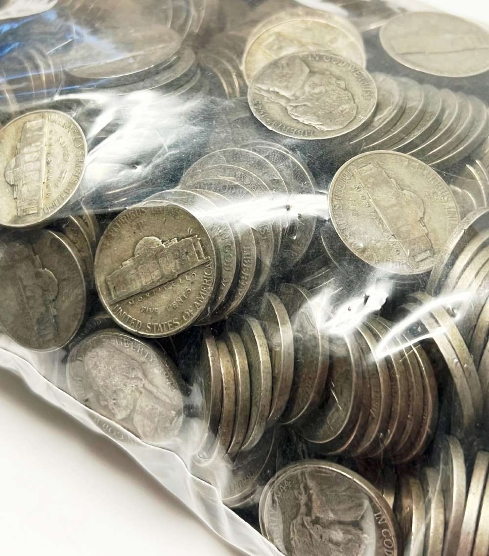 $50 Face Silver World War 2 Nickels (1,000-coins) - 2