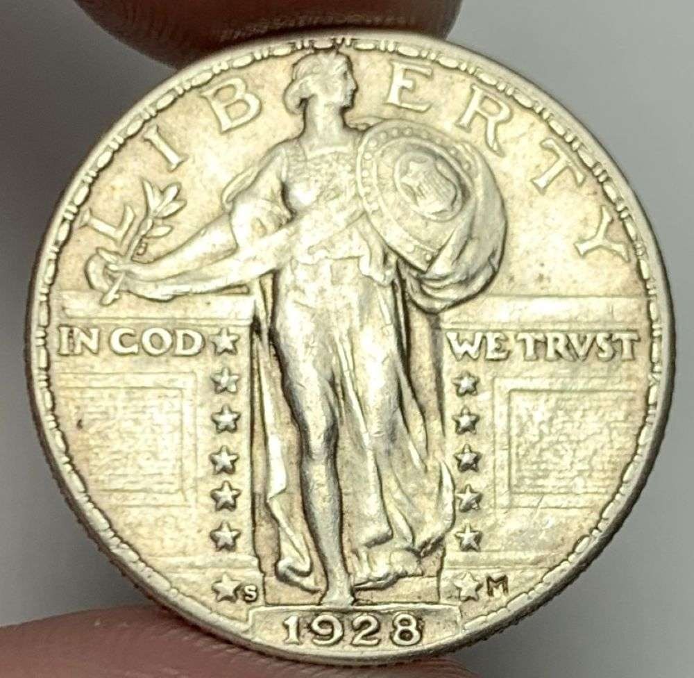 1928-S Standing Liberty Silver Quarter MS63: Winner shall receive the exact coin shown here. (MR/B)