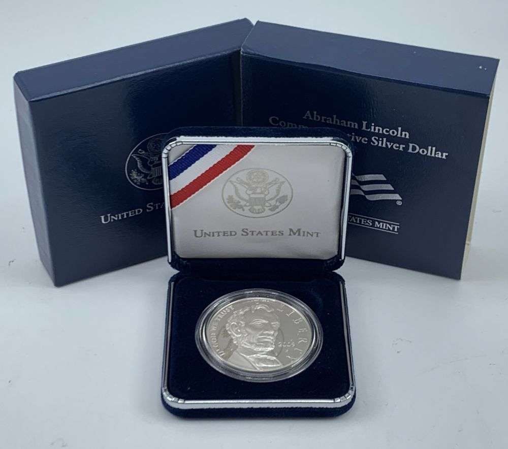 2009-P Abraham Lincoln Commemorative Proof Silver Dollar OGP (1 of 3)