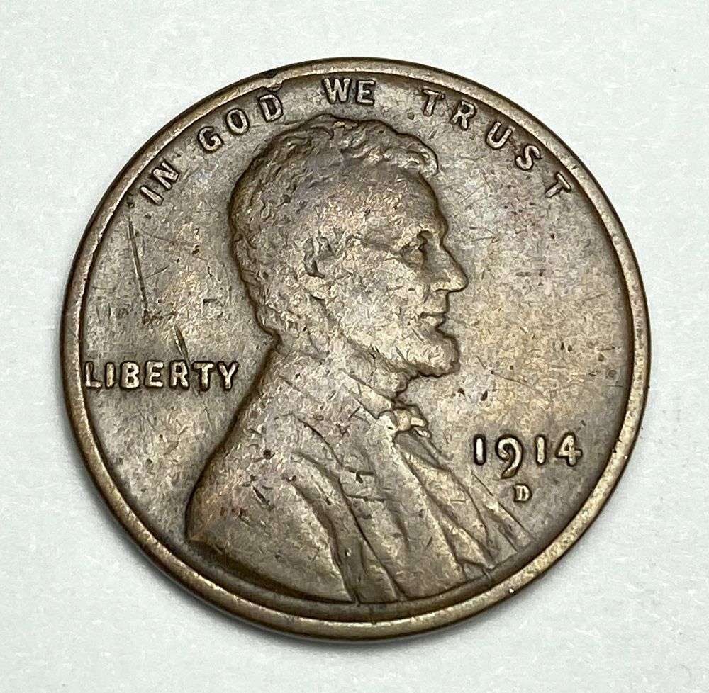 1914-D Lincoln Cent VF (1 of 2)