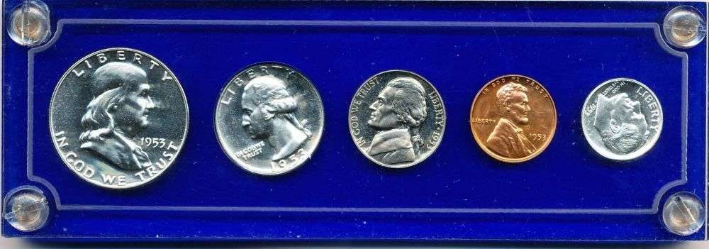 1953 United States Proof Set (5-coins): Winner shall receive the exact set (5-coins) shown here. (BD/TF)