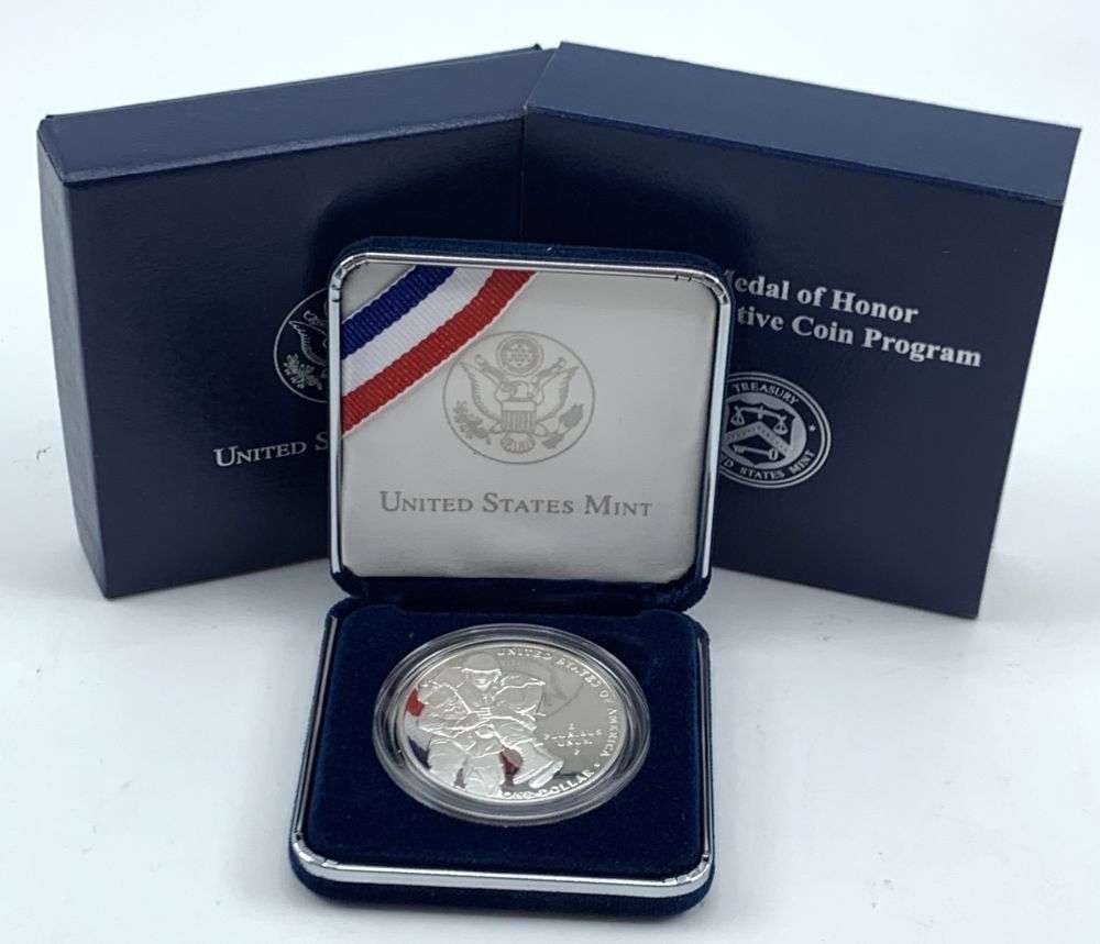2011-P Medal Of Honor Commemorative Proof Silver Dollar OGP (1 of 3)