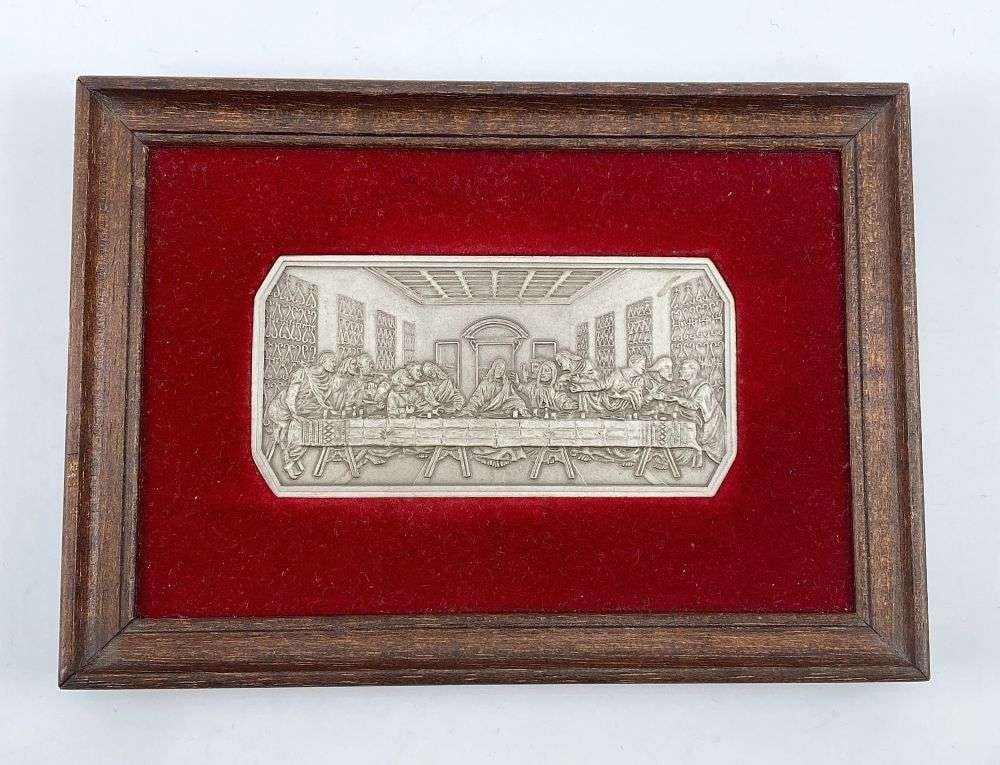 "The Last Supper" By Fritz Weiland 2,500 Grains .999 Silver Bar: Winner shall receive the exact bar shown here. (RR/ERB)