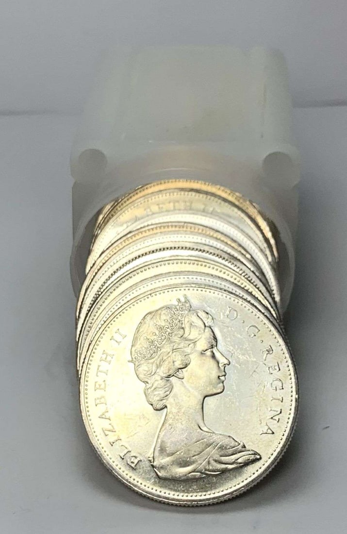 Roll (20) Mixed Date BU Canadian 80% Silver Dollar: Can you imagine if this were the 1800's and you could buy fresh, original morgan dollar rolls for around a dollar or the cost of silver? This is an opportunity to get a great deal on some beautiful, o