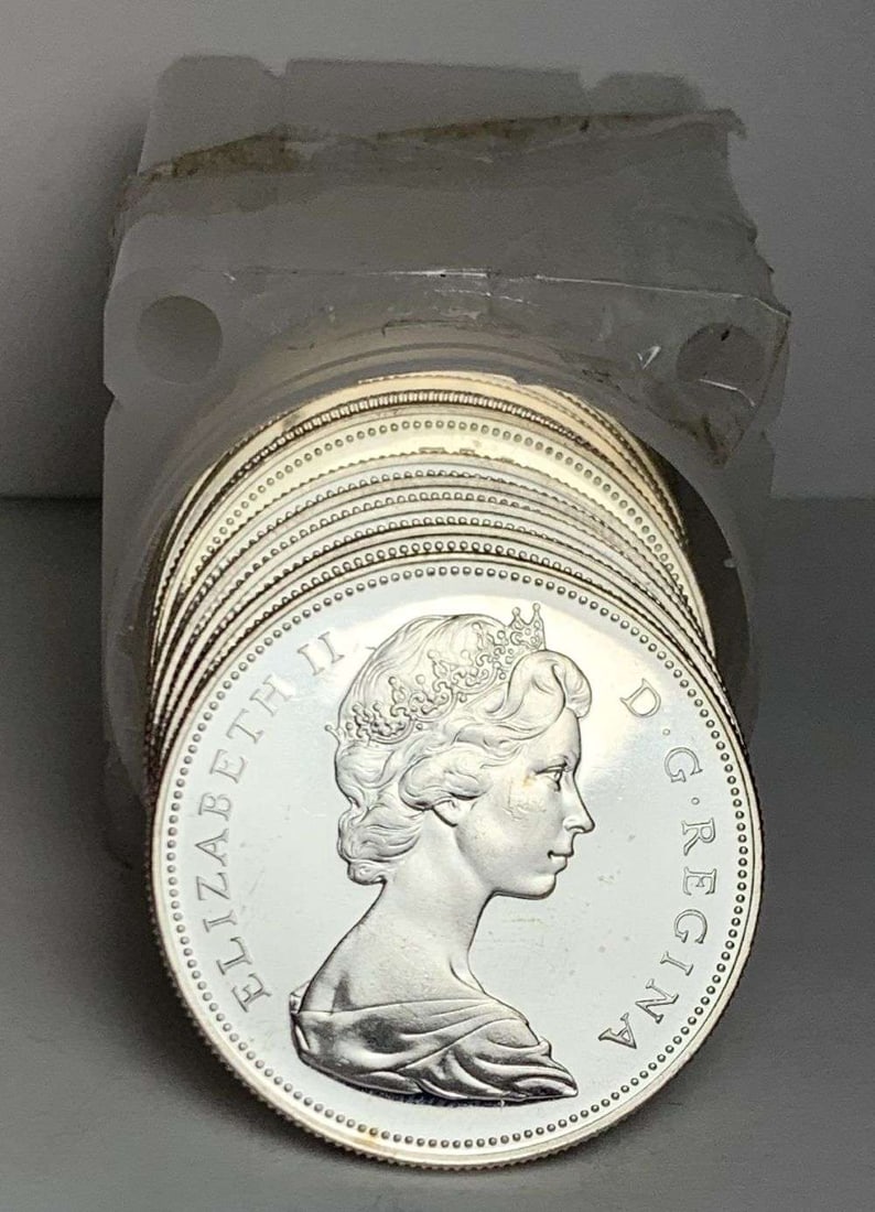 Roll (20) Mixed Date BU Canadian 80% Silver Dollar: Can you imagine if this were the 1800's and you could buy fresh, original morgan dollar rolls for around a dollar or the cost of silver? This is an opportunity to get a great deal on some beautiful, o