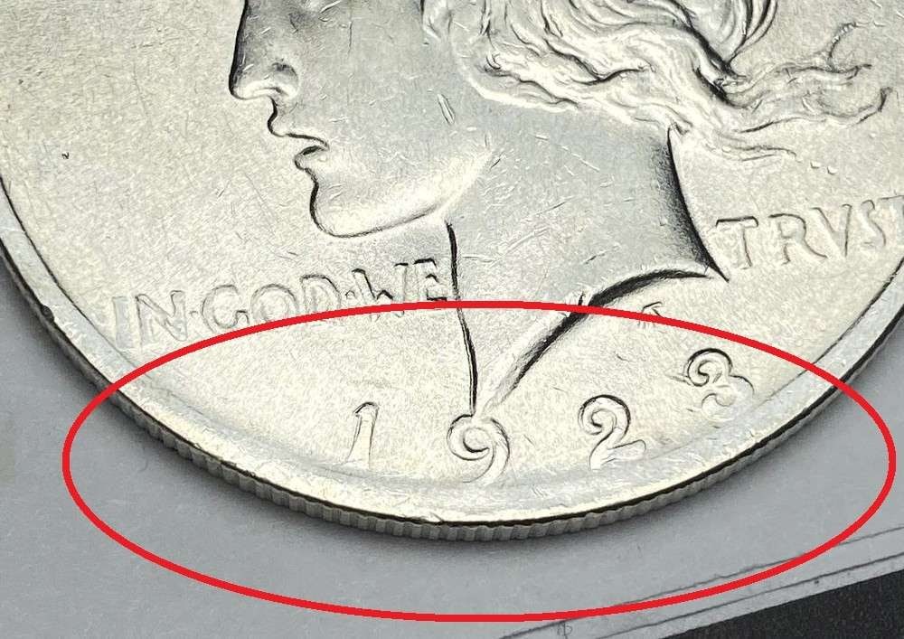 Mint Error 1923 Peace Silver Dollar MS63: Winner shall recieve the exact coin shown here. (MR/B)