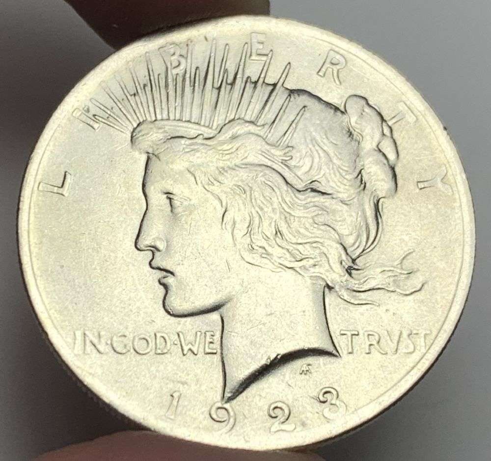 Mint Error 1923 Peace Silver Dollar MS63 - 2