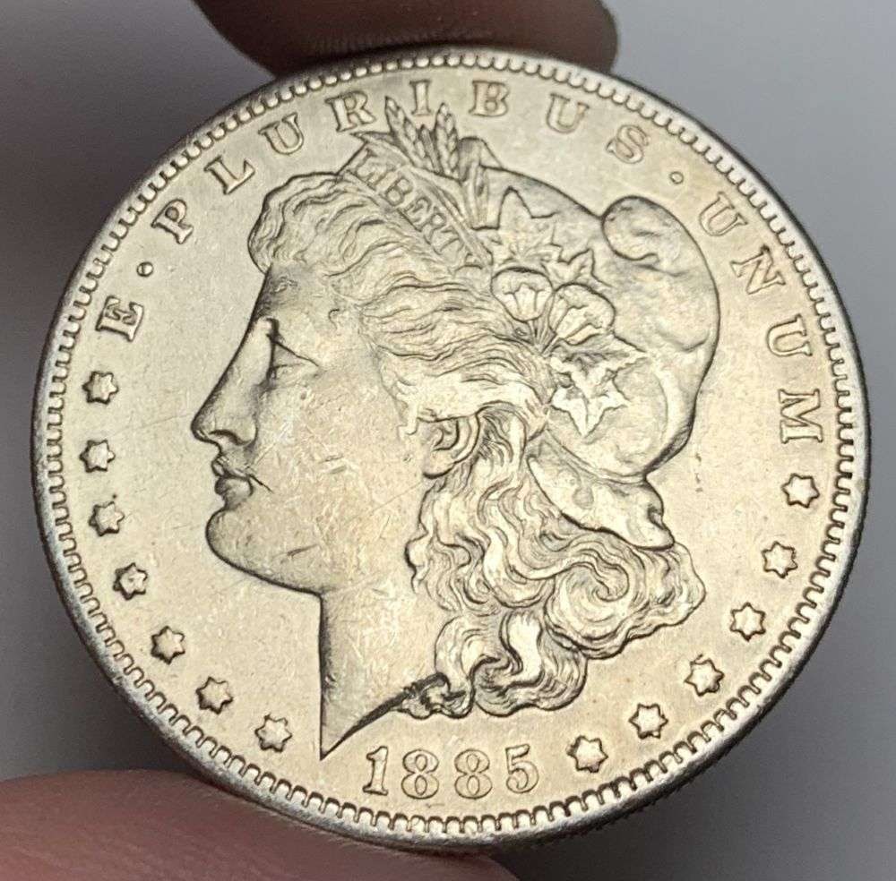 Rare 1885-S Morgan Silver Dollar XF: Winner shall recieve the exact coin shown here. (MR/B)