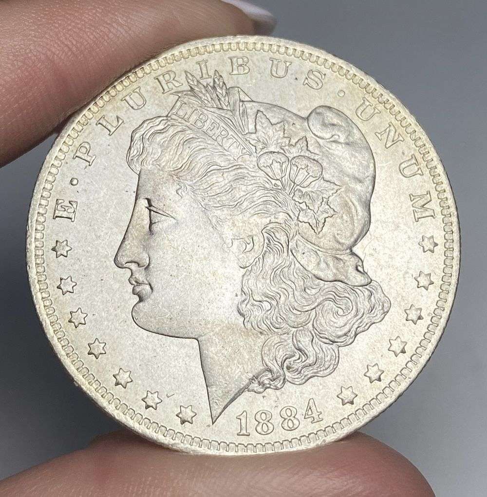 1884-O Morgan Silver Dollar MS66: Winner shall receive the exact coin shown here. (RR/B)