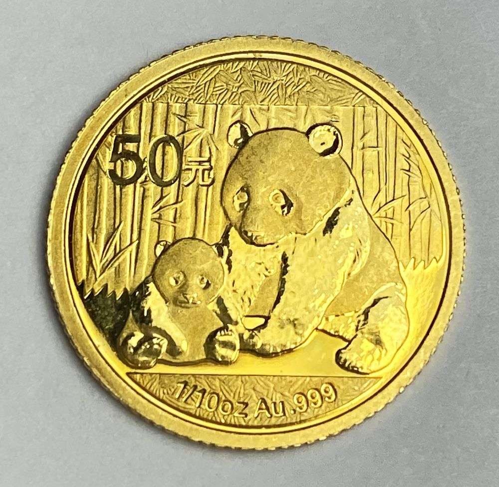 2012 Chinese Panda 1/10 ozt .999 Gold (1 of 2)