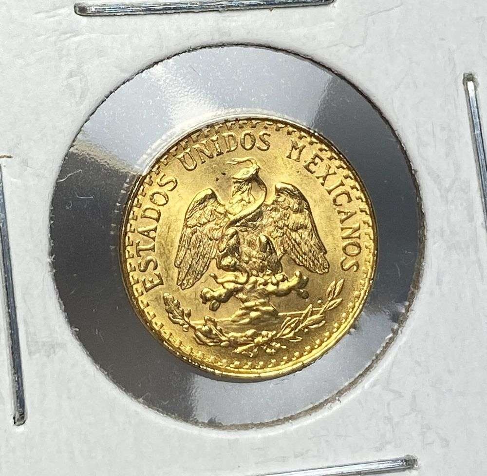 1945 Mexican Gold Dos Pesos .0482 ozt AGW (1 of 3)