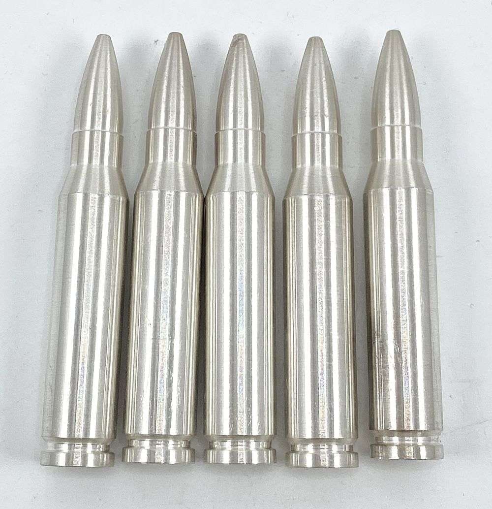 (5) SilverTowne .308 Caliber Bullet Replica 2 ozt .999 Silver (1 of 5)
