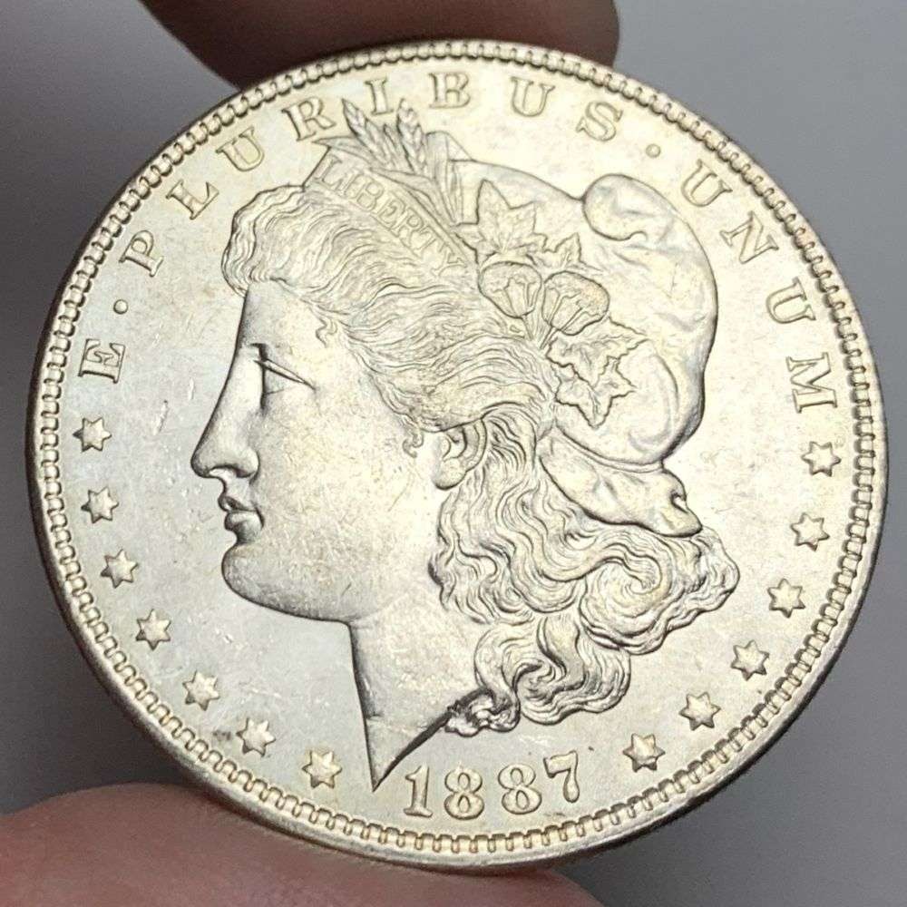 1887 Morgan Silver Dollar MS66: A very special consignment. Once in a great while, some really, really nice silver dollars will hit the market. These coins come from a old, old-timer! By order of the consignor, none of these coins a