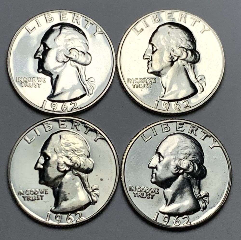 Roll (10) 1962 Washington Quarter Proof 90% Silver: We were recently consigned an old time hoard of proof 90% silver quarters that are all pre-1965. These are the OG proof silver quarters. For example, if a person was lucky enough to send a coin to PCG