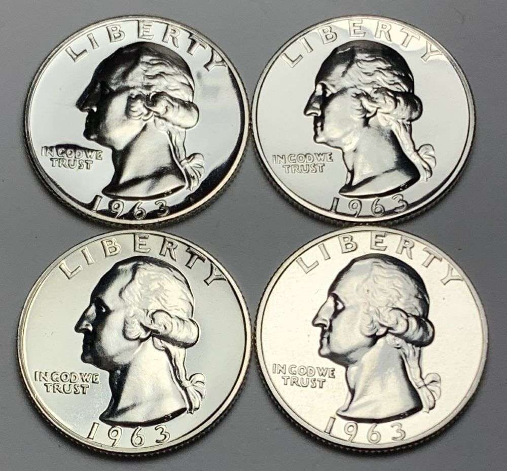 Roll (10) 1963 Washington Quarter Proof 90% Silver: We were recently consigned an old time hoard of proof 90% silver quarters that are all pre-1965. These are the OG proof silver quarters. For example, if a person was lucky enough to send a coin to PCG