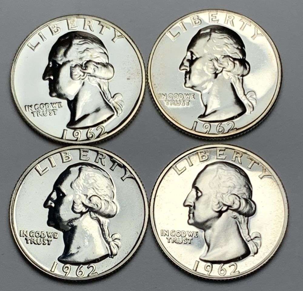Roll (10) 1962 Washington Quarter Proof 90% Silver (1 of 3)