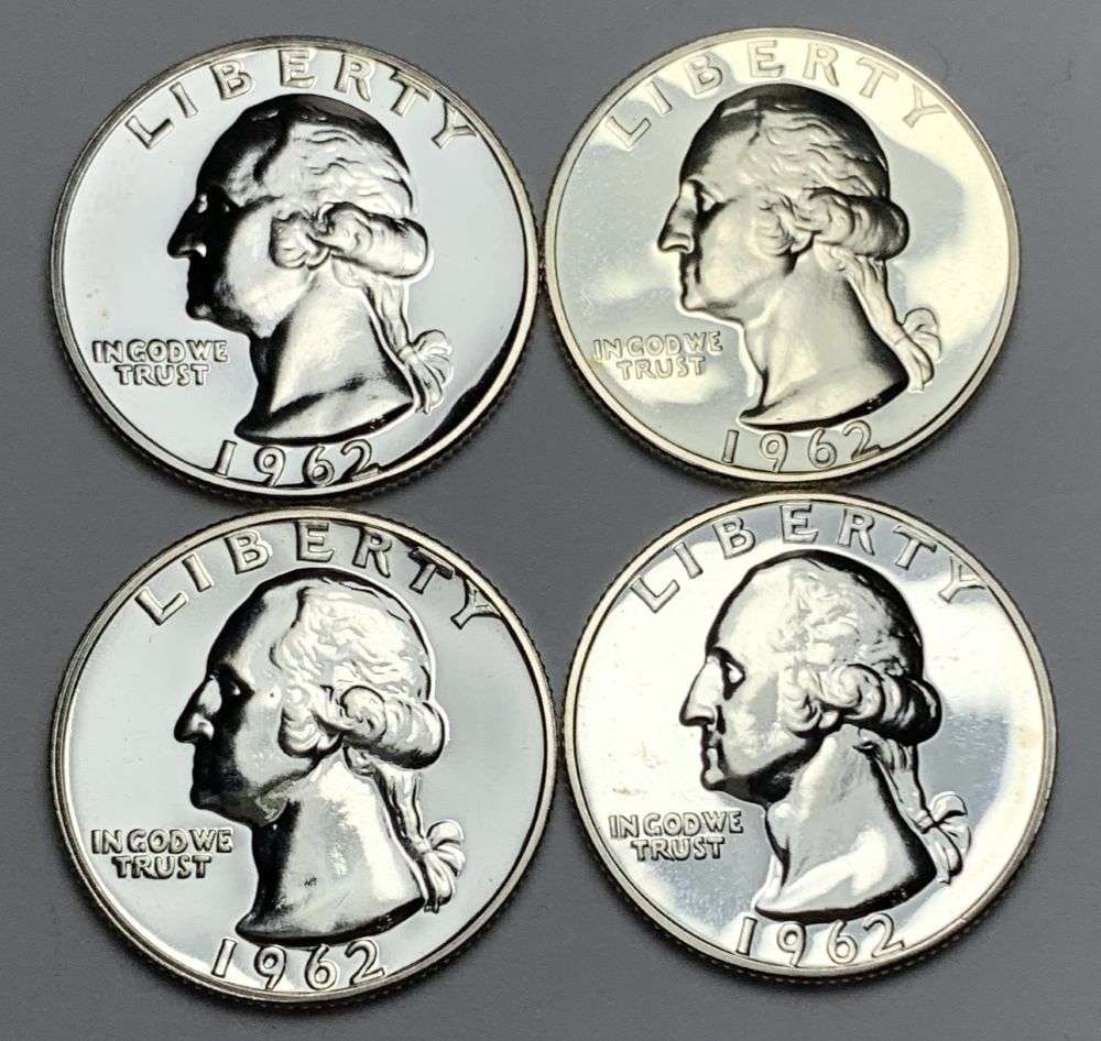 Roll (10) 1962 Washington Quarter Proof 90% Silver (1 of 3)