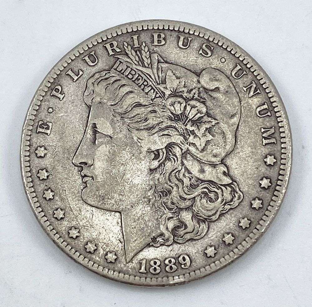 1889-CC Morgan Silver Dollar VF30 Details (1 of 6)