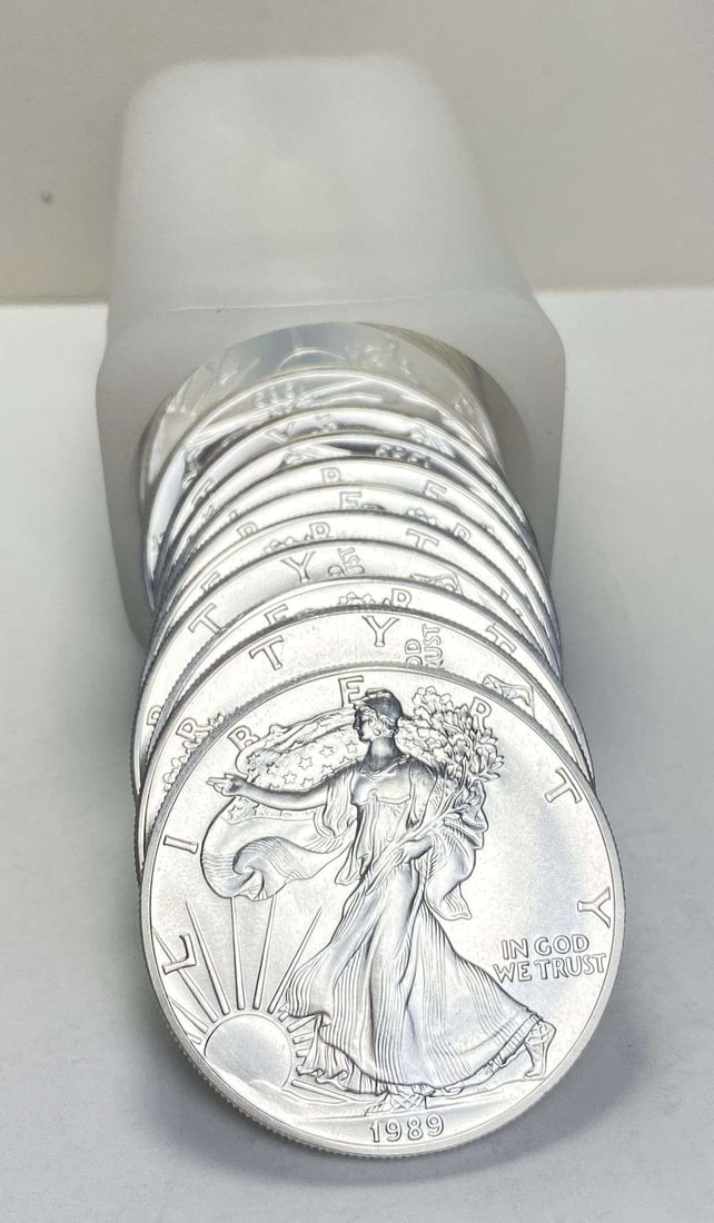 Original Treasury Roll (20) Rare 1989 American Silver Eagle: Winner shall receive the exact roll (20-coins) shown here. (RR/IPB)