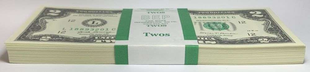 Fresh Sequential $200 Face Bank Wrapped 2017A $2 Notes - 4