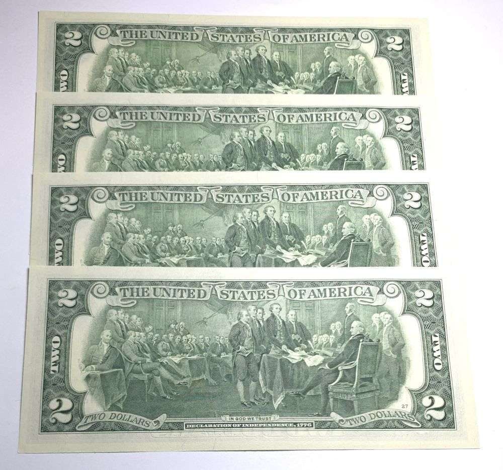 Fresh Sequential $200 Face Bank Wrapped 2017A $2 Notes - 3