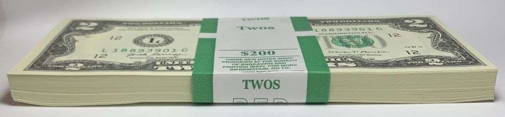 Fresh Sequential $200 Face Bank Wrapped 2017A $2 Notes - 4