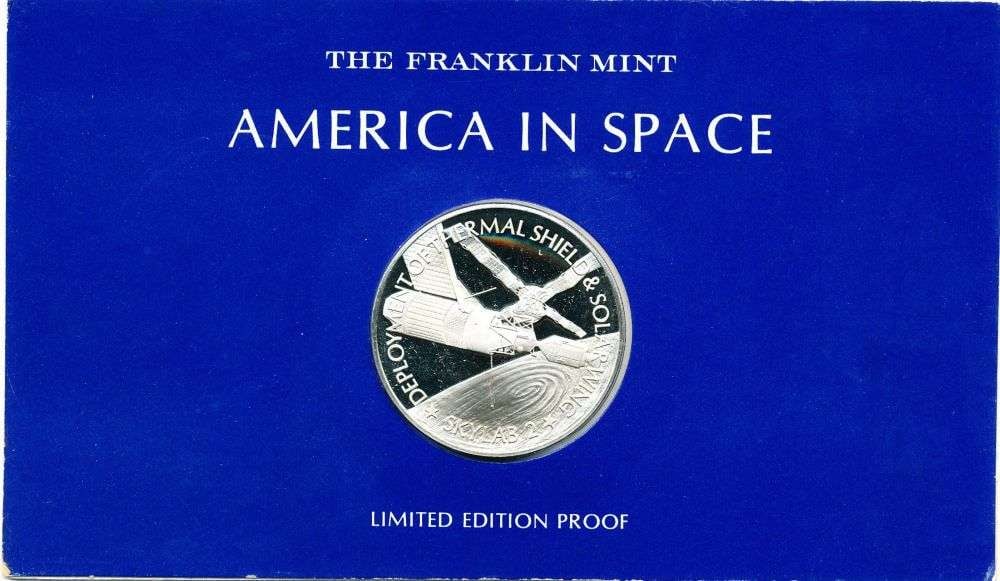 1973 Franklin Mint America In Space Skylab 2 Proof .790 ozt Sterling Silver (1 of 6)