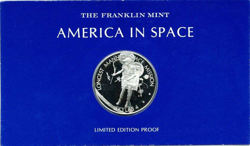 1973 Franklin Mint America In Space Skylab 4 Proof .790 ozt Sterling Silver (1 of 6)