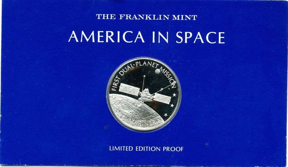 1973 Franklin Mint America In Space Marinery X Proof .790 ozt Sterling Silver (1 of 6)