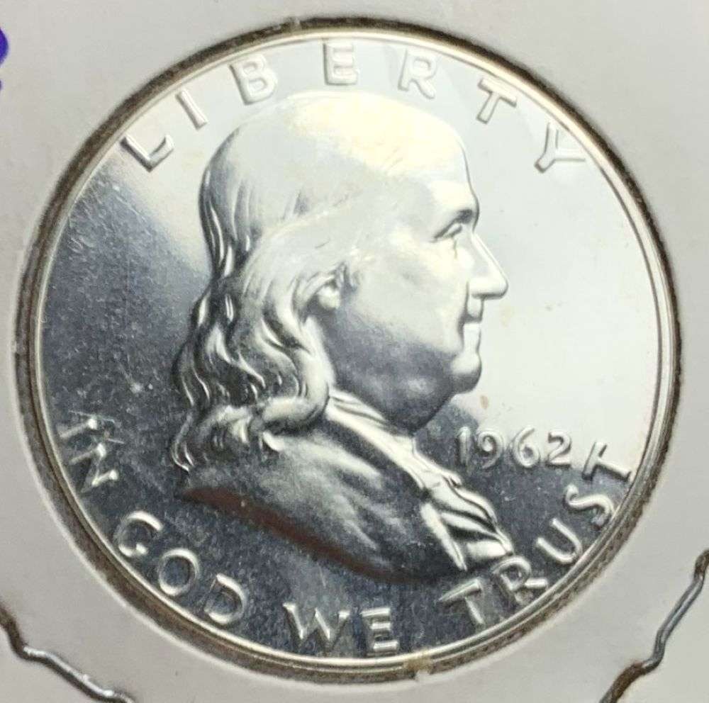 Vintage Flip Old Time 1962 Franklin Silver Half Dollar PF68 (1 of 3)