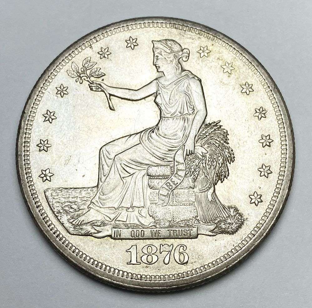 1876-S Trade Silver Dollar MS64 Details (1 of 2)