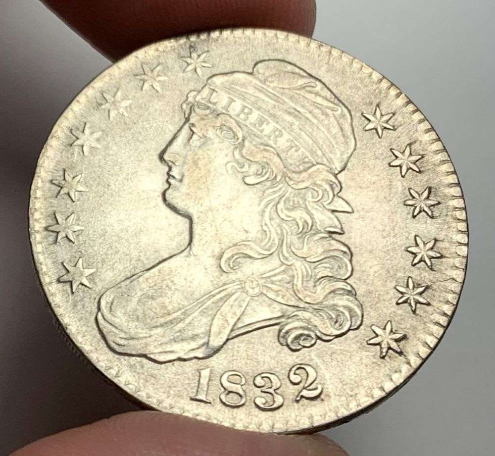 1832 Capped Bust Silver Half Dollar MS62 Details: Winner shall receive the exact coin shown here. (MR/ERB)