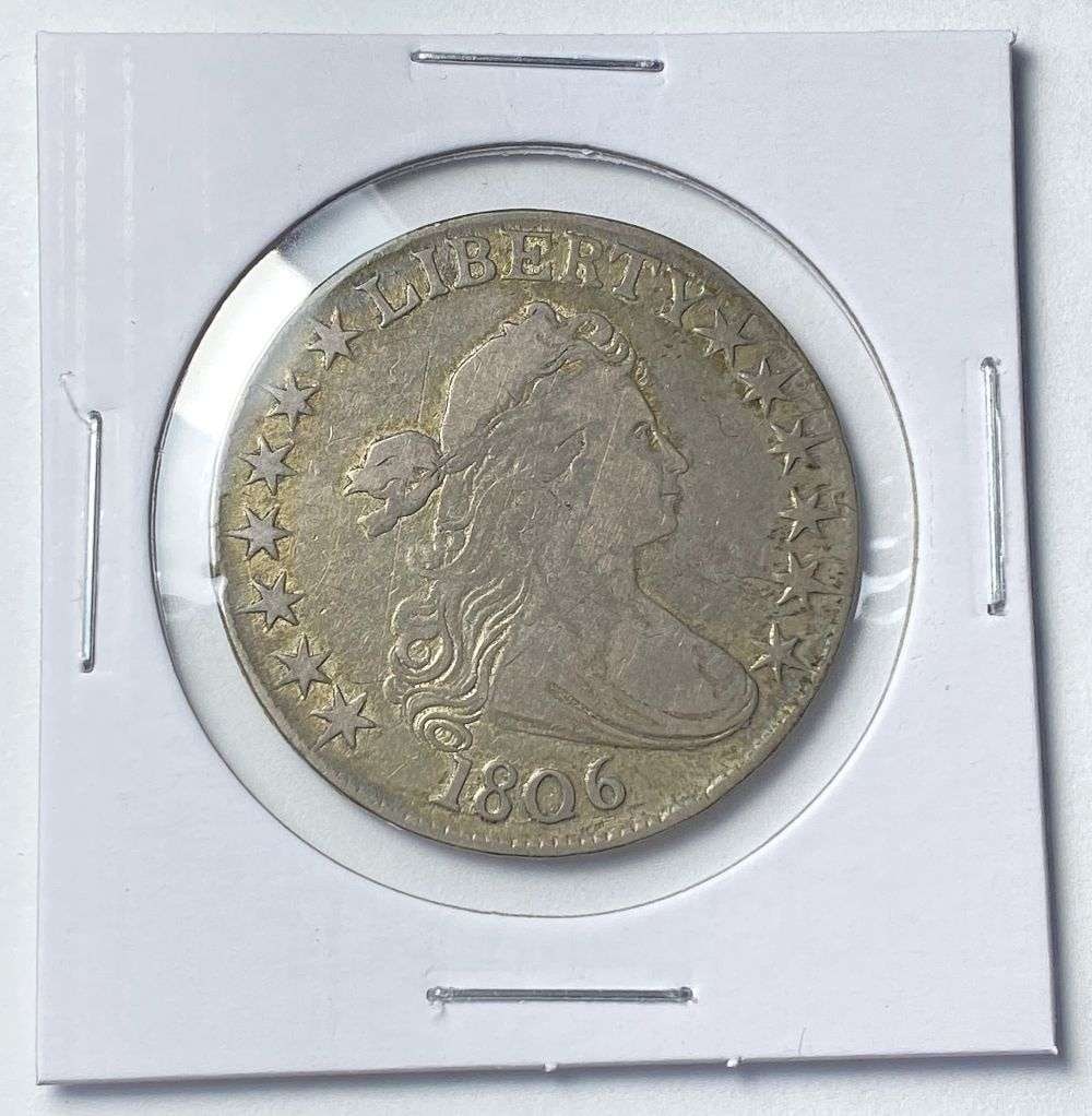 1806 Capped Bust Silver Half Dollar VF - 3