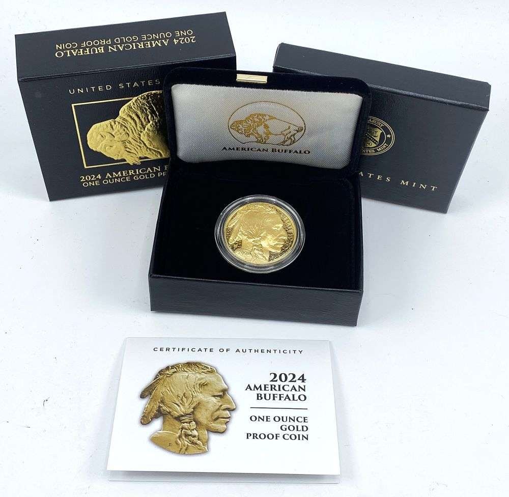 Last Minute! 2024-W Proof American $50 Buffalo 1 ozt .9999 Gold OGP: Winner shall receive the exact coin shown here. (RR/PPBB)