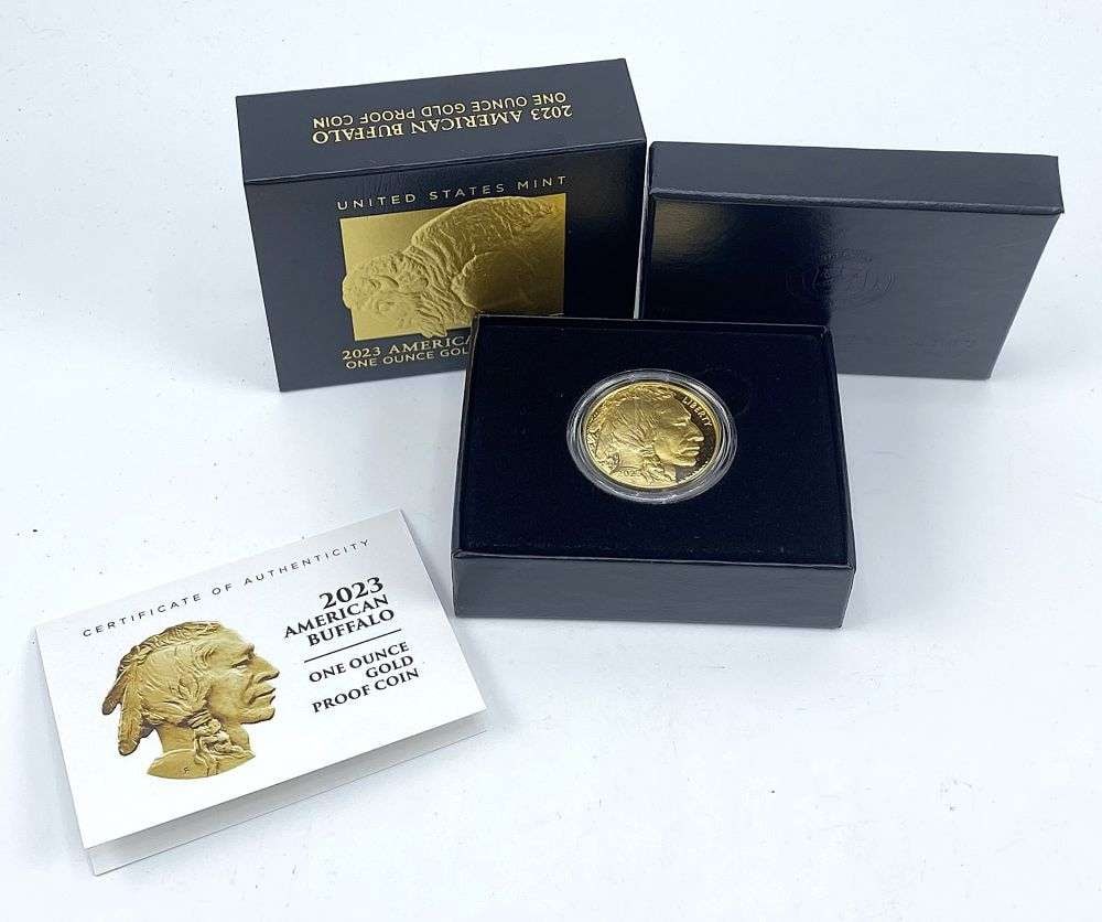 Last Minute! 2023-W Proof American $50 Buffalo 1 ozt .9999 Gold OGP: Winner shall receive the exact coin shown here. (RR/PPBB)
