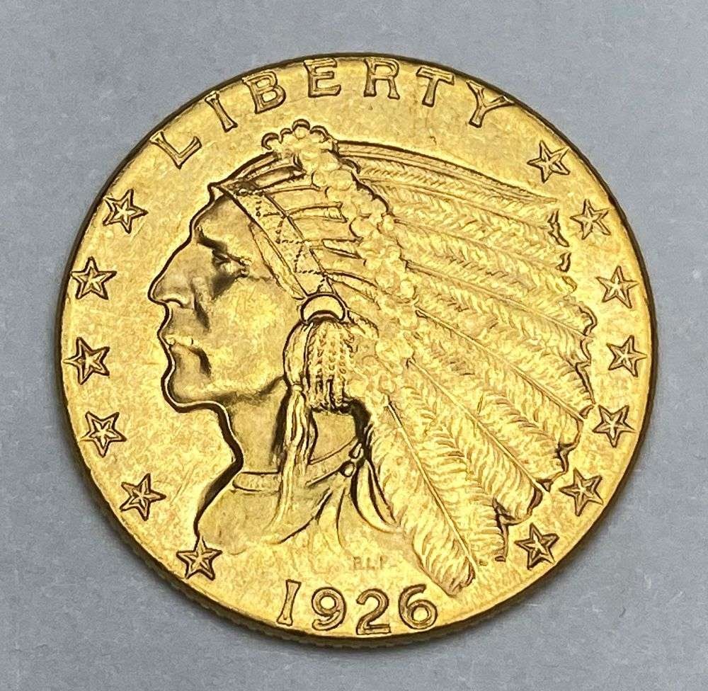 Last Minute! 1926 Gold $2.50 Indian Head MS65 Details (1 of 2)