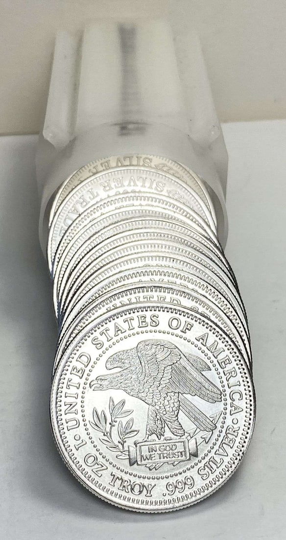 Last Minute! Roll (20-coins) United States of America 1 ozt .999 Silver Trade Unit: Winner shall receive the exact roll (20-coins) shown here. (RR/LPEB)