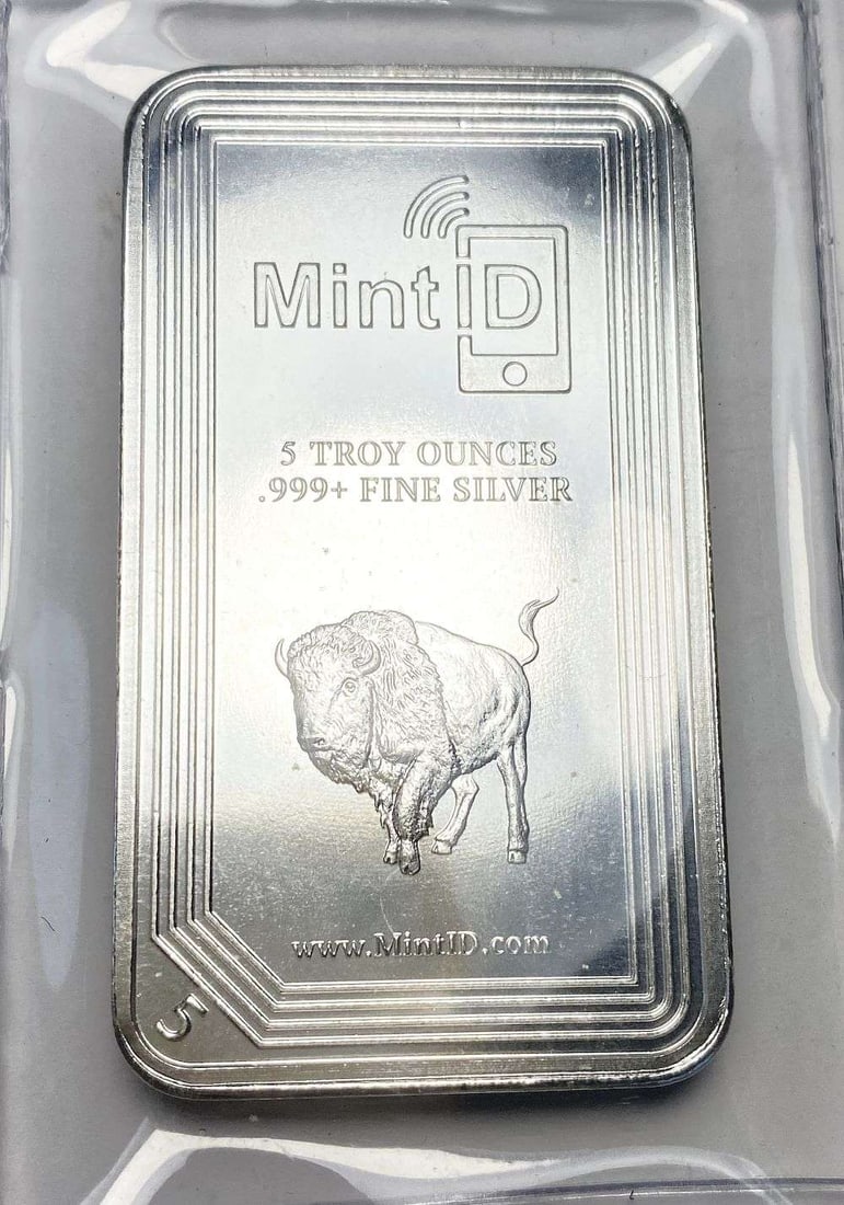 Last Minute! MintID 5 ozt .999 Silver Bar (1 of 4)