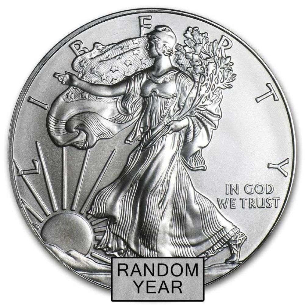 Mint Sealed Strapped Random Year American Silver Eagle Monster Box (500-coins) - 2