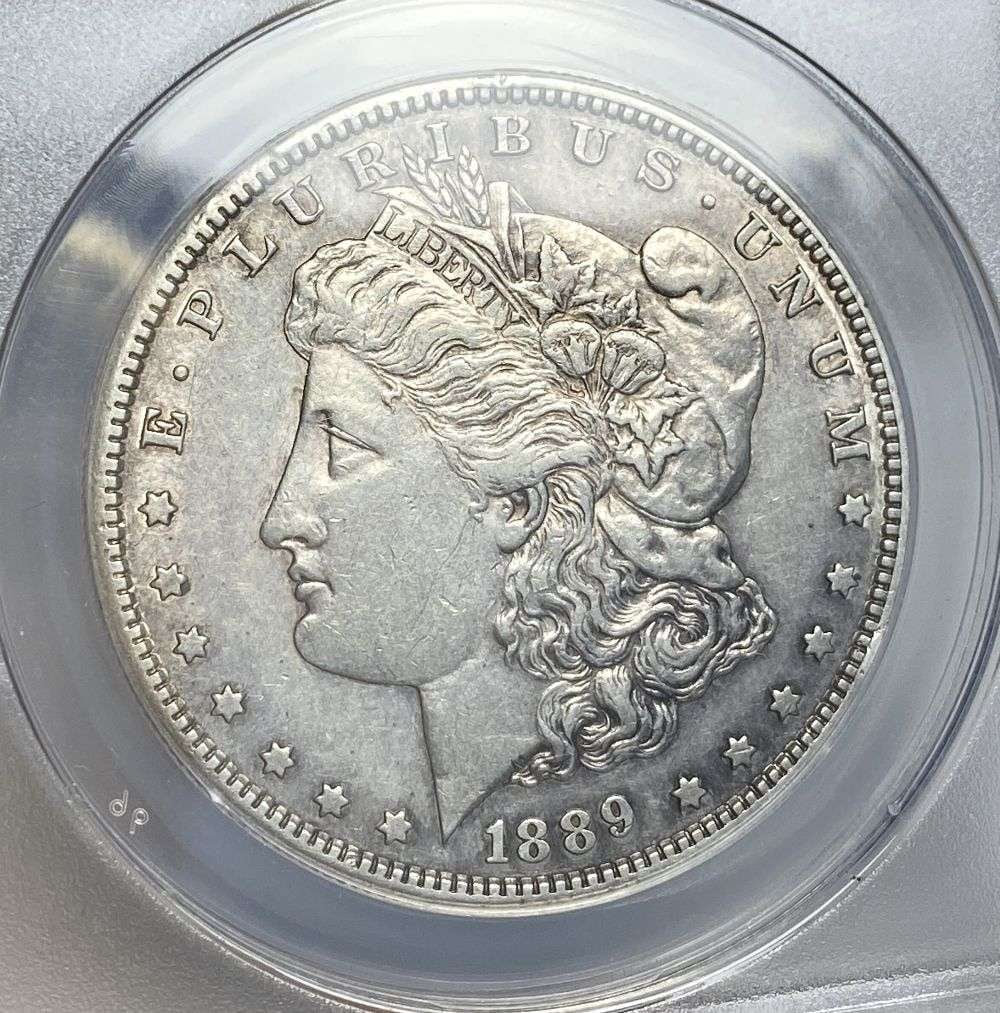 1889-S Morgan Silver Dollar ANACS AU58 Details (1 of 4)