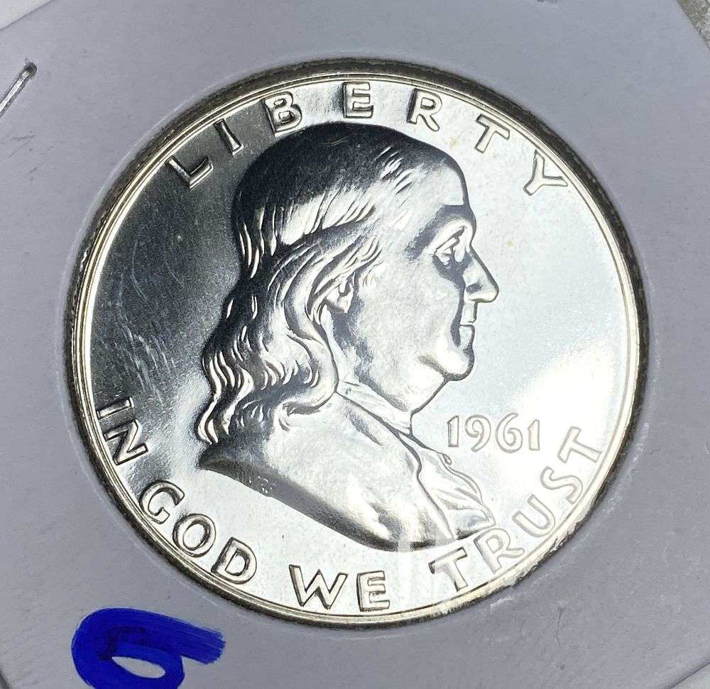 From Old Time Collection Fresh 1961 Franklin Silver Half Dollar PR68 (1 of 3)
