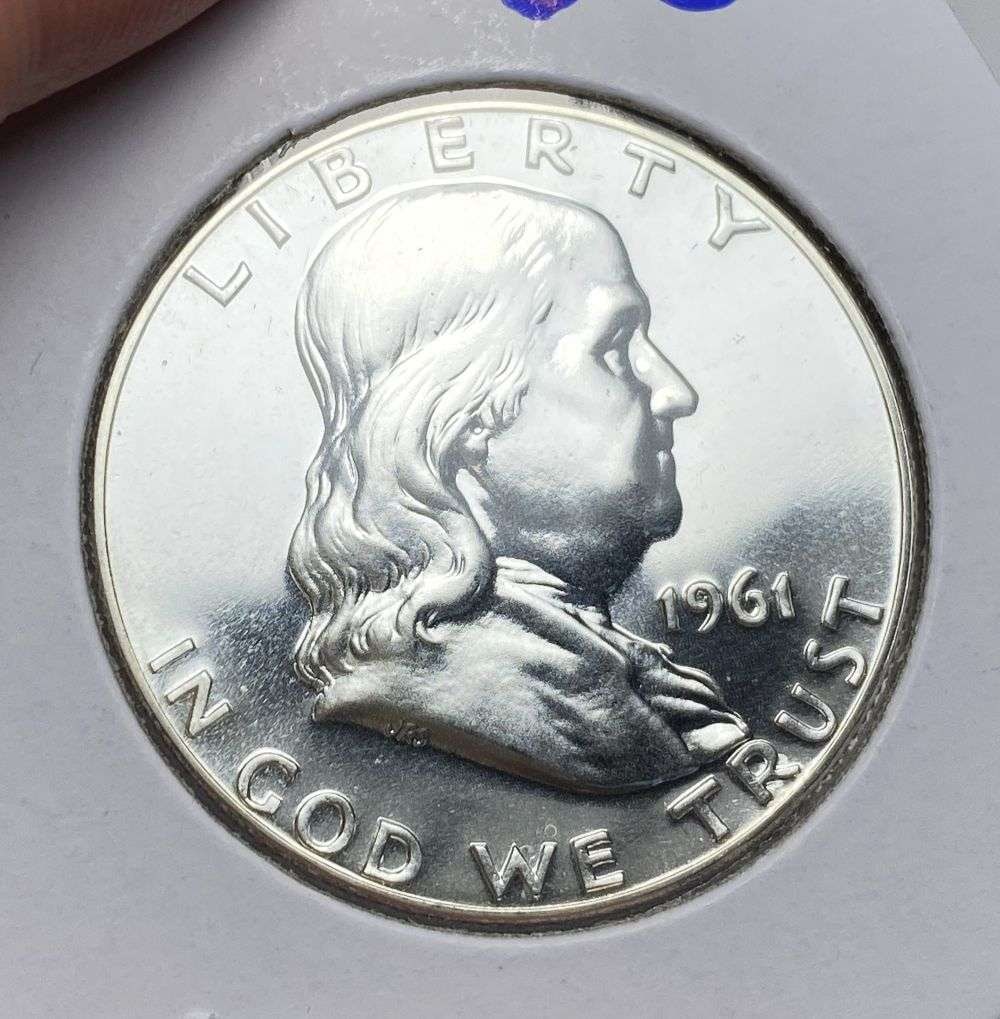 From Old Time Collection Fresh 1961 Franklin Silver Half Dollar PR68 (1 of 3)