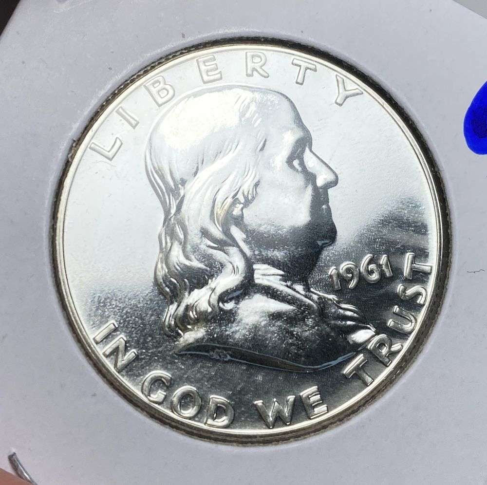From Old Time Collection Fresh 1961 Franklin Silver Half Dollar PR68 (1 of 3)