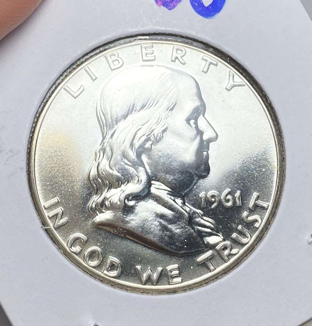 From Old Time Collection Fresh 1961 Franklin Silver Half Dollar PR68 (1 of 3)