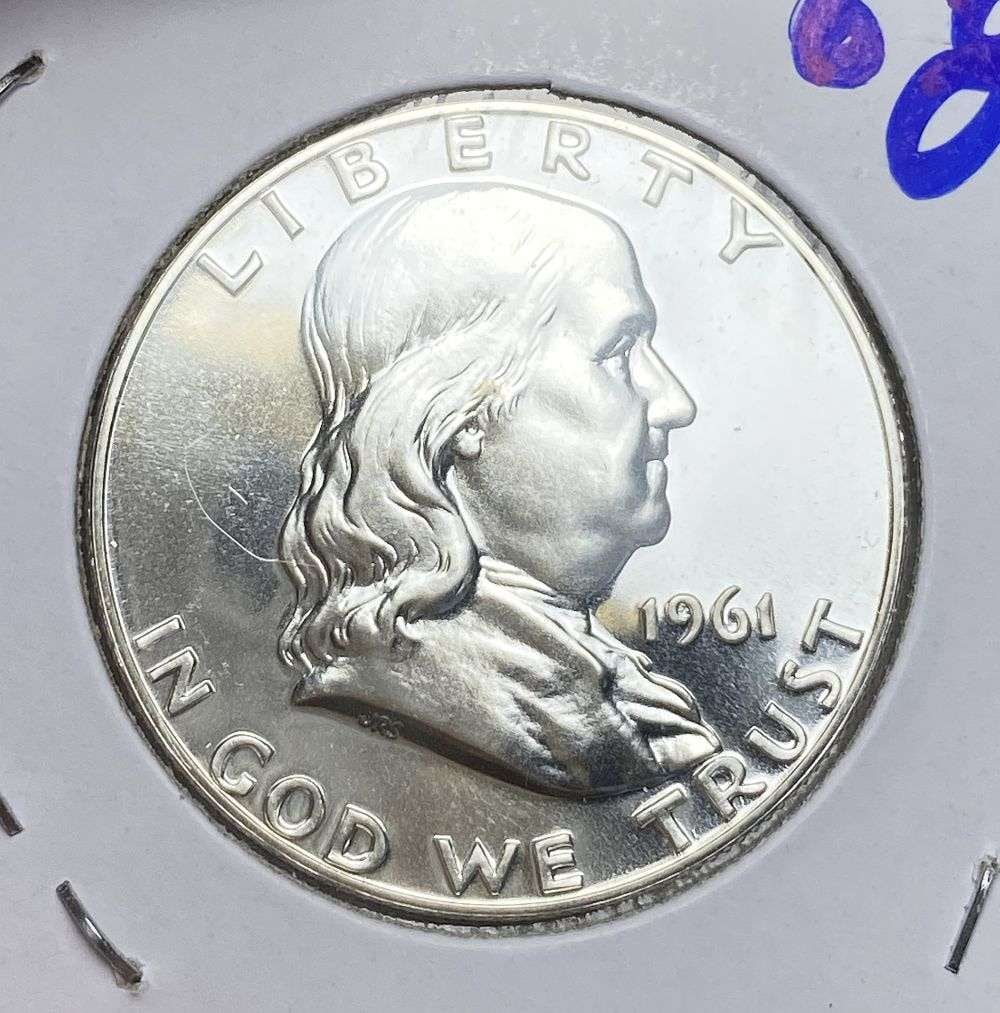 From Old Time Collection Fresh 1961 Franklin Silver Half Dollar PR68 (1 of 3)