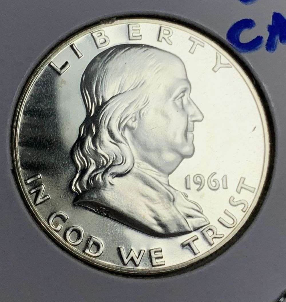 From Old Time Collection Fresh 1961 Franklin Silver Half Dollar PR68 Cameo (1 of 3)